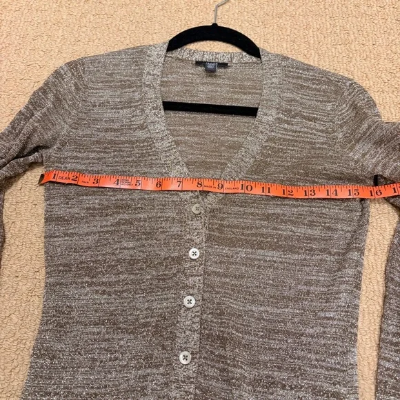 Jacob Metallic Shimmer V-neck Button Cardigan - Picture 12 of 13